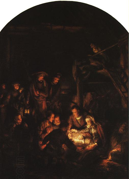 REMBRANDT Harmenszoon van Rijn Adoration of the Shepherds China oil painting art